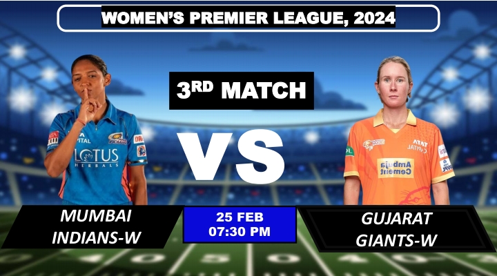 Mumbai Indians W vs Gujrat Giants W Dream 11 Prediction Pitch Report Fantasy Stats